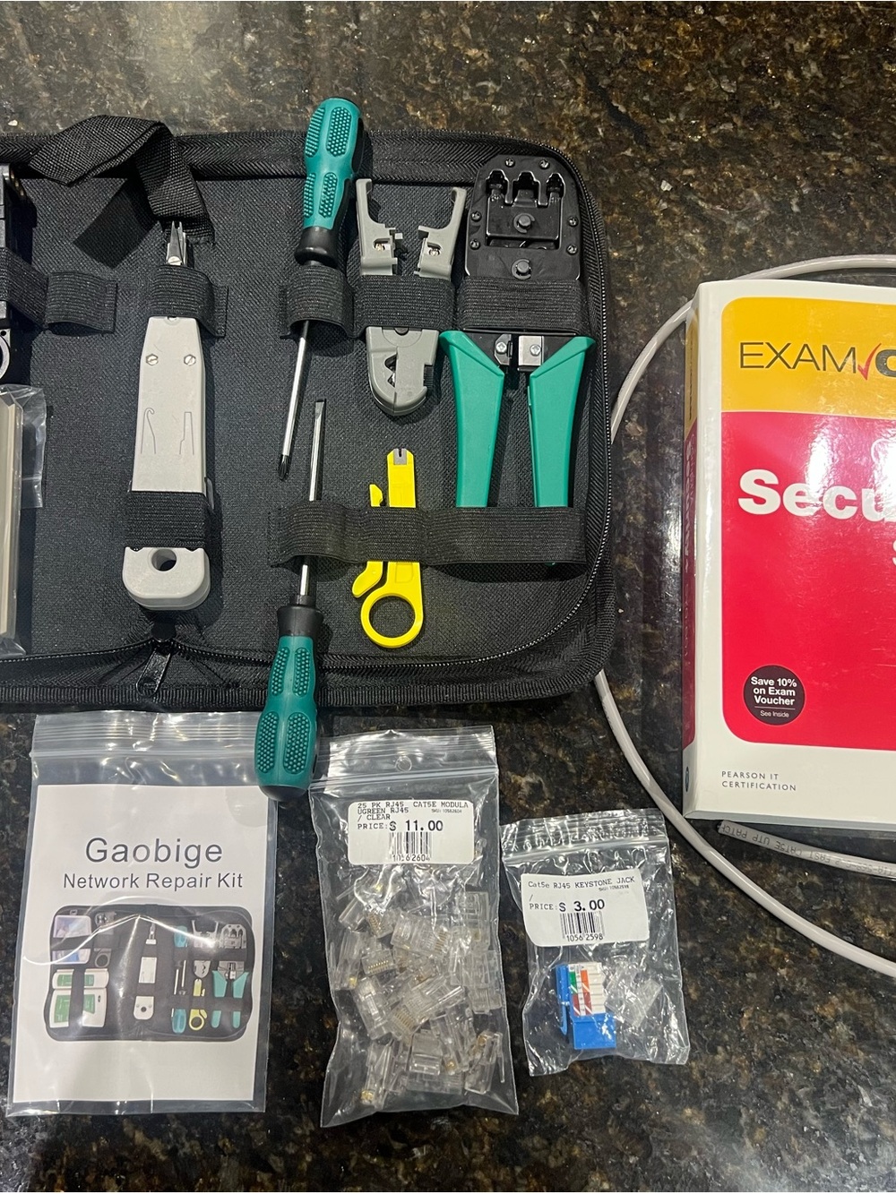 Gaobige Network Repair Kit W/Tools & Exam Book
